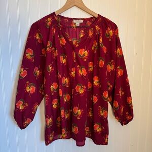 Tucker For Target Floral Button Down Blouse Women’s Size Large